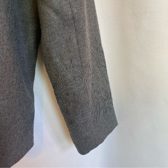 Pendleton NWT Gray Embroidered Wool Jacket Size 16 - Picture 5 of 11